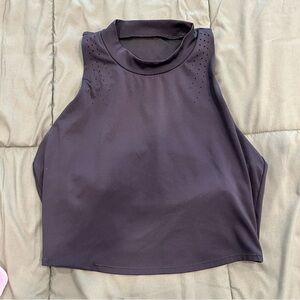High neck longline sports bra